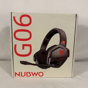 NUBWO G06 Wireless Gaming Headset Bluetooth 5.3 2.4GHz for PC PS5 PS4 Switch Red